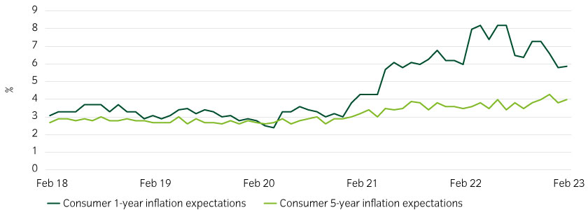 Consumer inflation graph