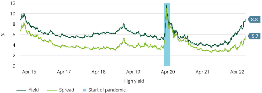 Yields on the US high yield index have reached compelling levels for income-oriented investors